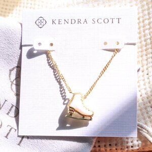 Kendra Scott Ice Skate White Mother-of-Pearl Necklace - Gold